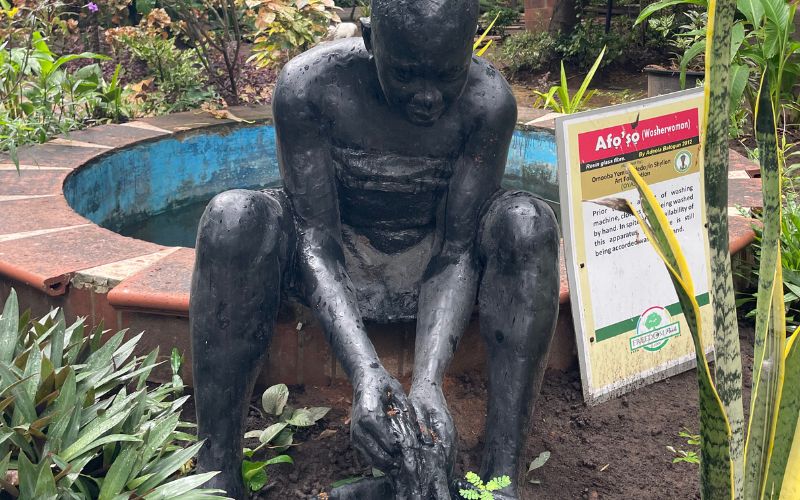 Heritage sculpture at a Lagos cultural heritage site